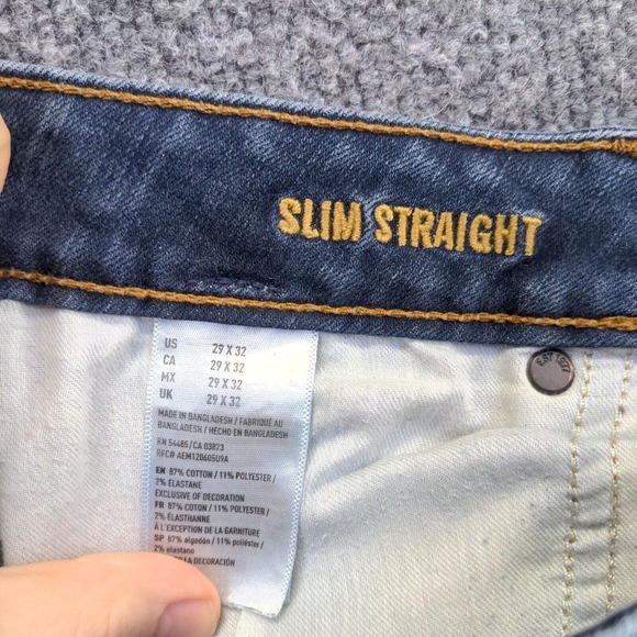 American Eagle Outfitters Men's Slim Straight Jeans Blue 29x32 Extreme Flex - Picture 11 of 13